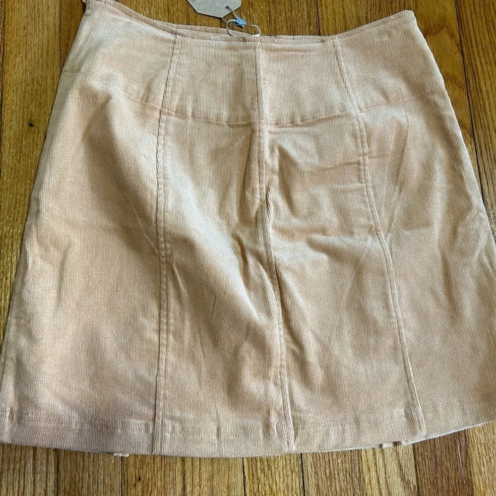 Kori America Skirt Women Small Medium Corduroy Peach /Tan Short